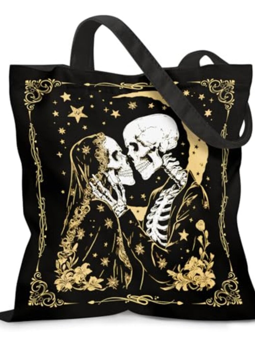 Magnetic Snap Closure & Zipper Inner Pocket Reusable Tote Bag